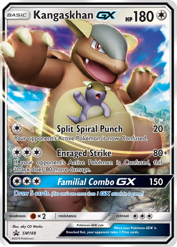 SM Black Star Promos 영어판 Kangaskhan-GX SM188 카드 앞면