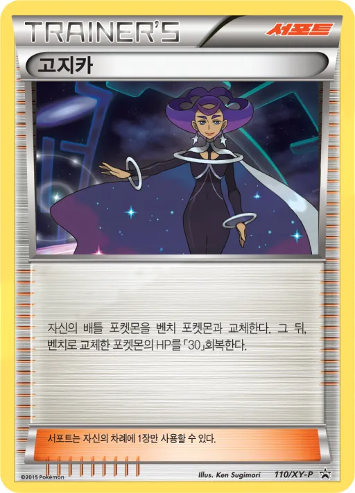 XY 프로모 카드 韓国語版 고지카 110 カード表面