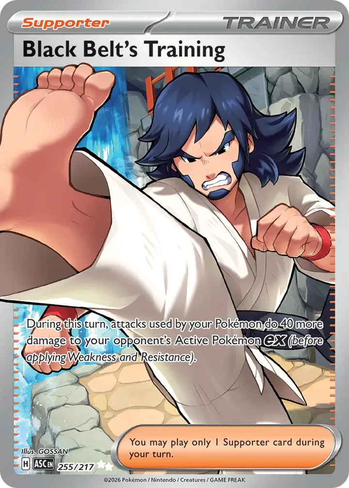 Mega Evolution—Ascended Heroes 英語版 Black Belt's Training 255 カード表面
