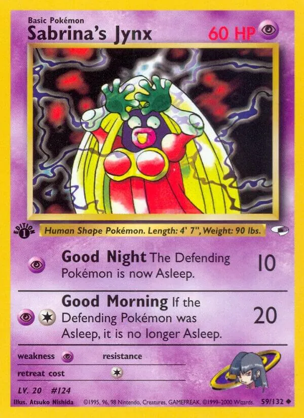 Gym Heroes 영어판 Sabrina's Jynx 59 카드 앞면