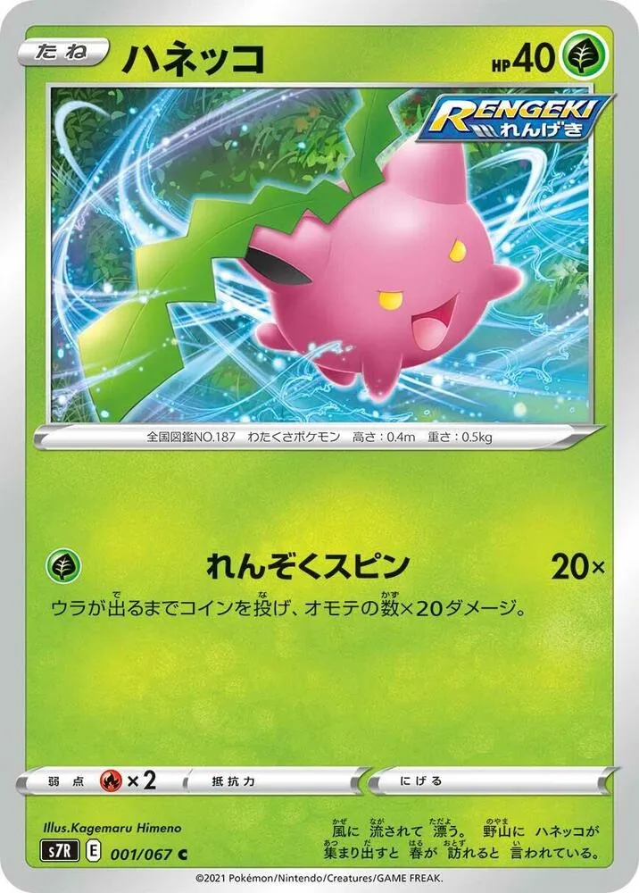 Front of Hoppip 1, 蒼空ストリーム Japanese
