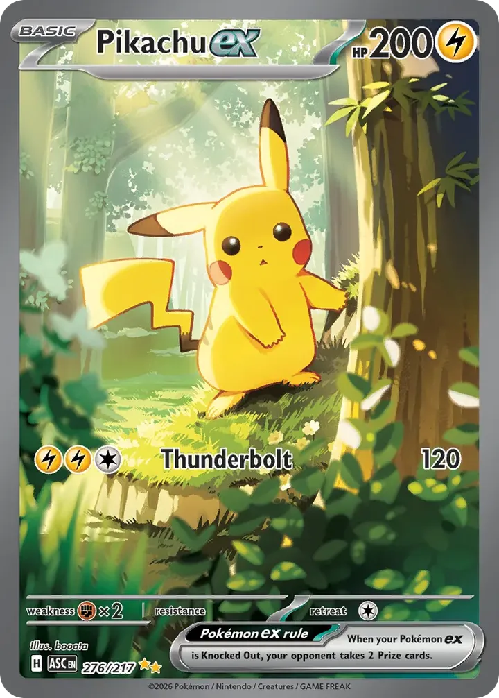 Mega Evolution—Ascended Heroes 英語版 Pikachu ex 276 カード表面