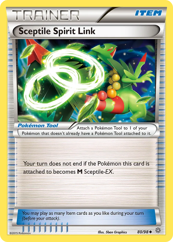 XY—Ancient Origins 영어판 Sceptile Spirit Link 80 카드 앞면