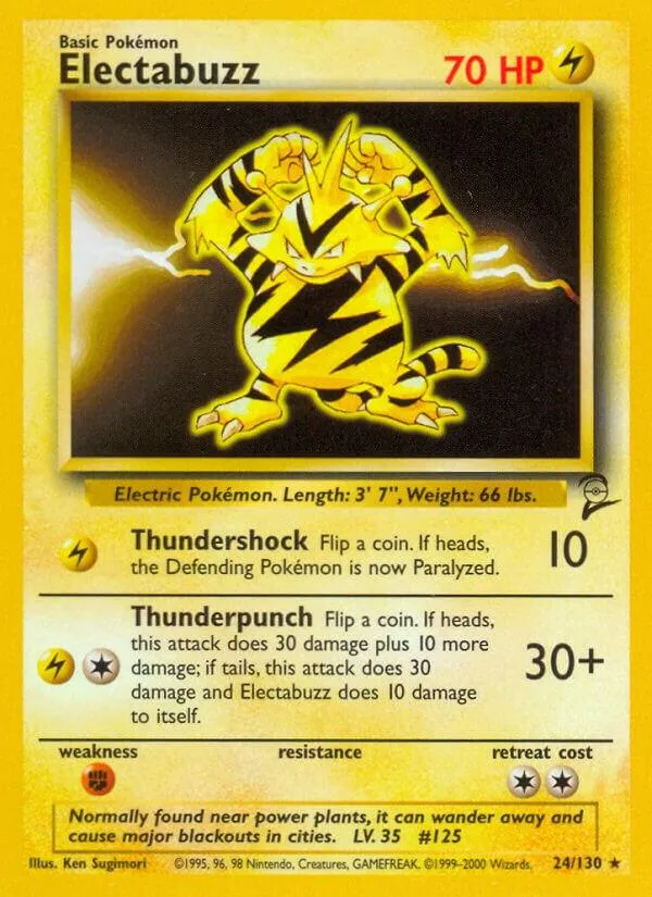 Base Set 2 英語版 Electabuzz 24 カード表面