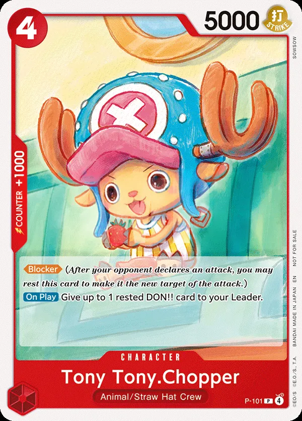 Promotion Cards 英語版 Tony Tony.Chopper P-101 · パラレル カード表面