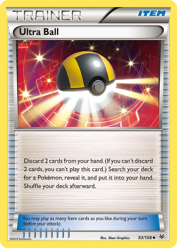 XY—Roaring Skies 英語版 Ultra Ball 93 カード表面