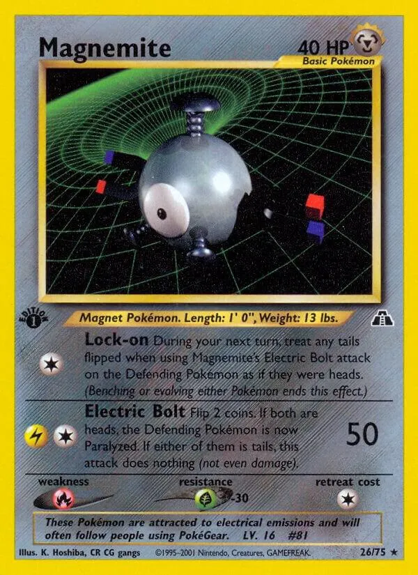 Neo Discovery 英語版 Magnemite 26 カード表面