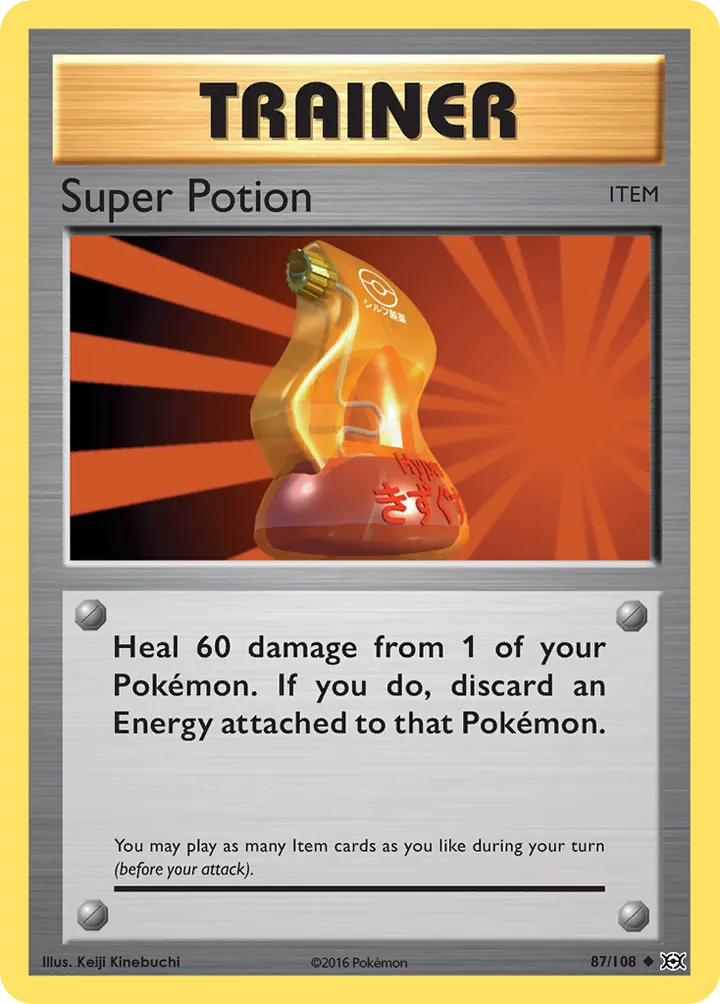 XY—Evolutions 英語版 Super Potion 87 カード表面