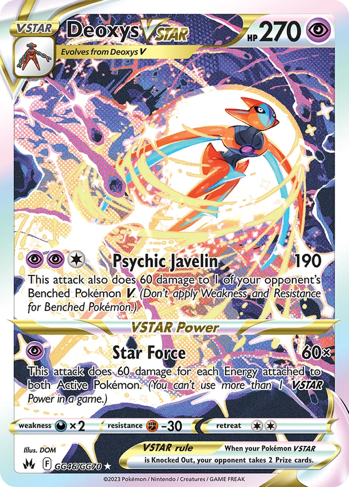Crown Zenith 英語版 Deoxys VSTAR GG46 カード表面