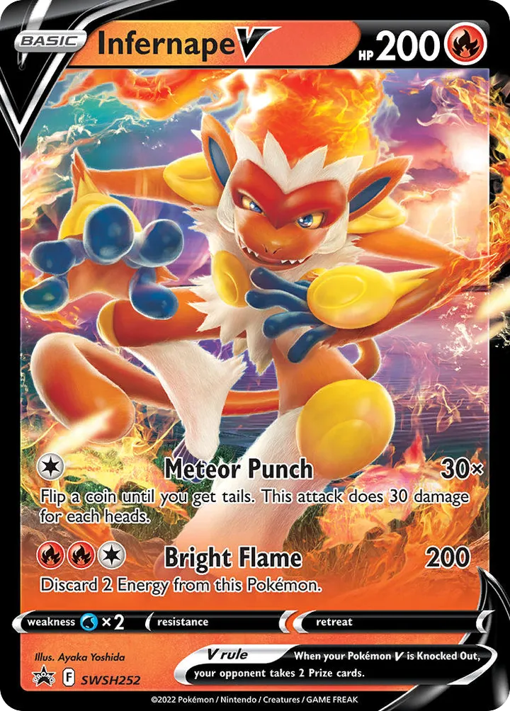SWSH Black Star Promos 英語版 Infernape V SWSH252 カード表面