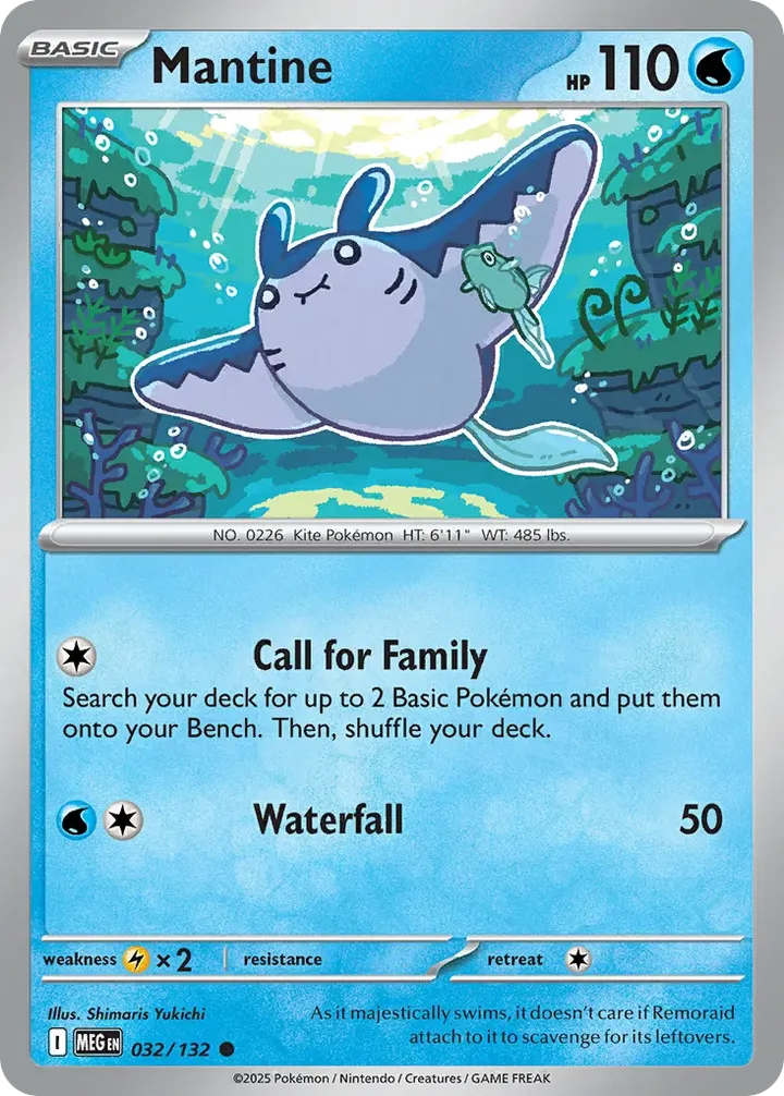 Mega Evolution 영어판 Mantine 32 카드 앞면