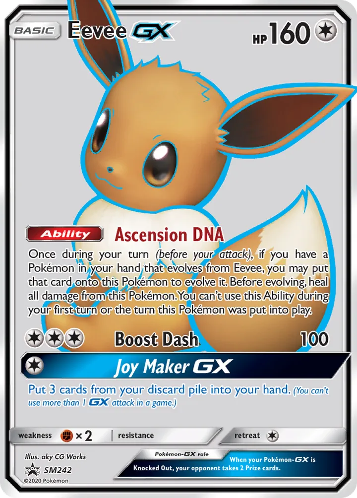 SM Black Star Promos 영어판 Eevee-GX SM242 카드 앞면
