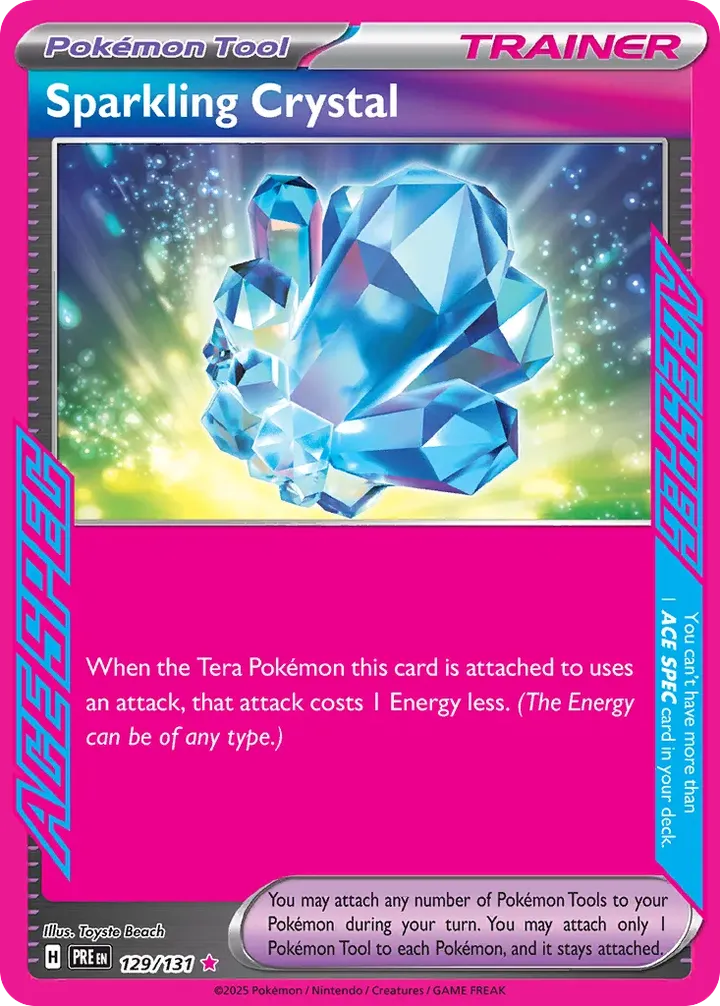 Scarlet & Violet—Prismatic Evolutions 영어판 Sparkling Crystal 129 카드 앞면