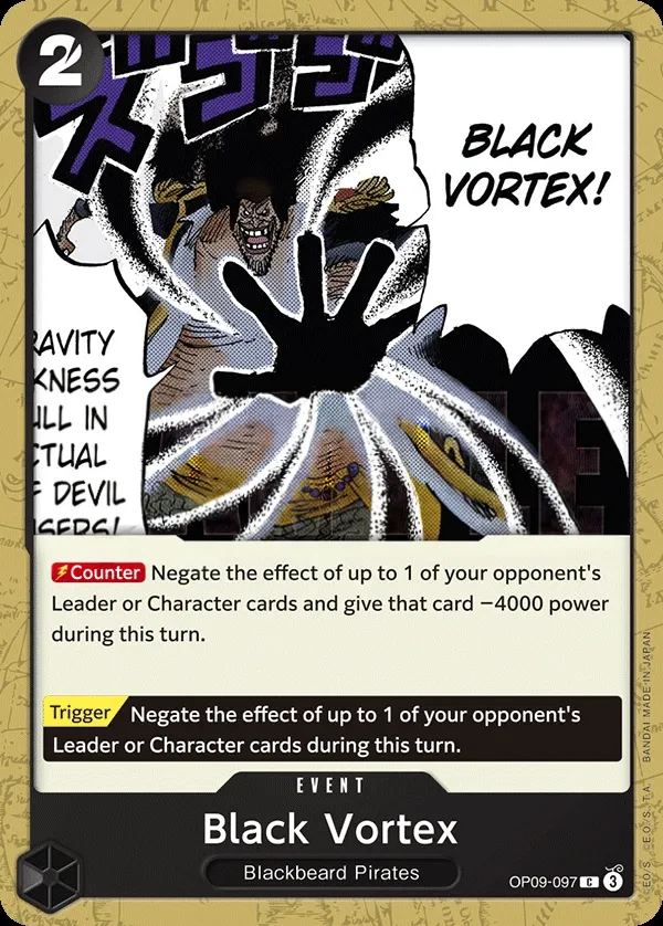 Emperors in the New World 英語版 Black Vortex OP09-097 カード表面