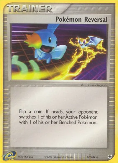 EX Ruby & Sapphire 영어판 Pokémon Reversal 87 카드 앞면