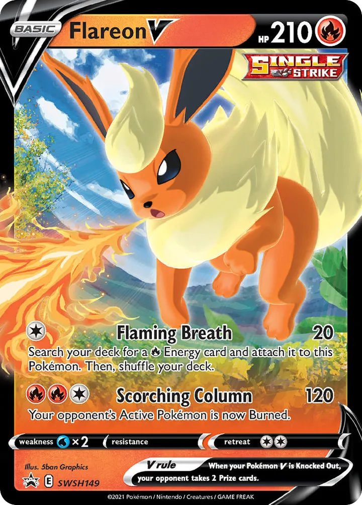 SWSH Black Star Promos 영어판 Flareon V SWSH149 카드 앞면
