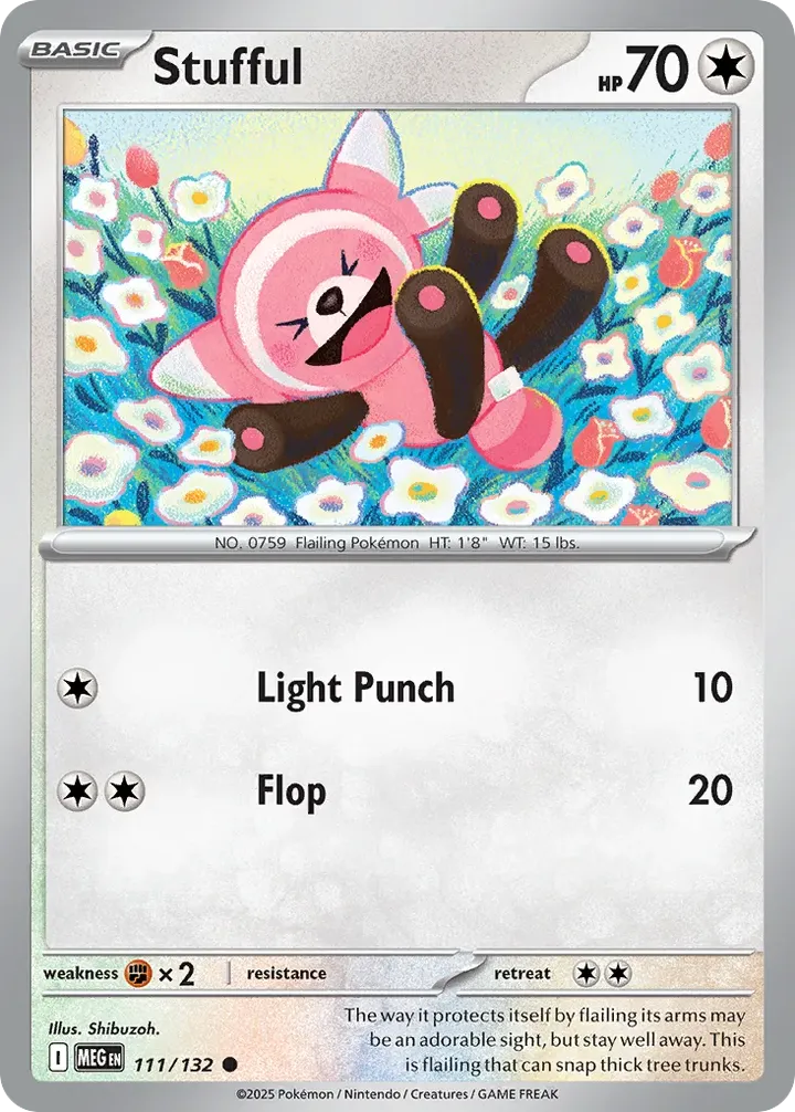 Mega Evolution 英語版 Stufful 111 カード表面