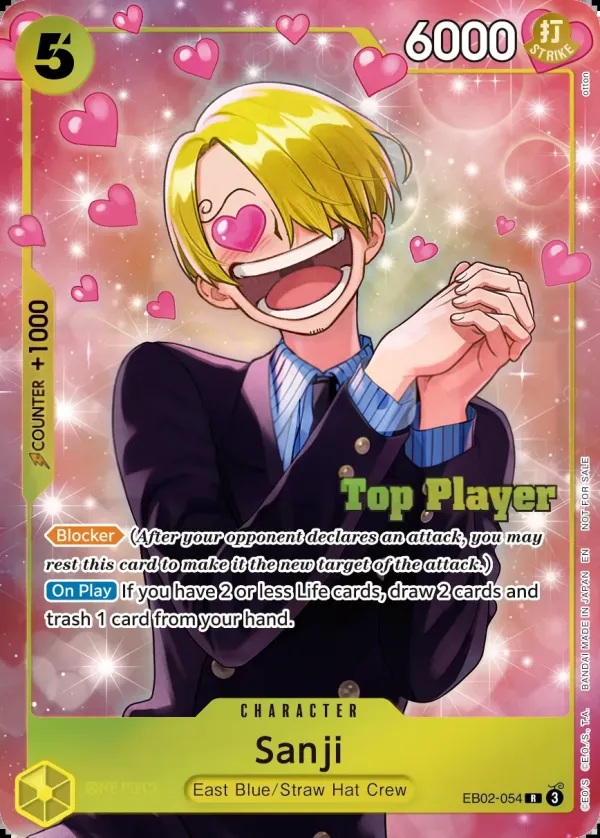 Anime 25th Collection 영어판 Sanji EB02-054 · 챔피언십 톱플레이어 카드 앞면
