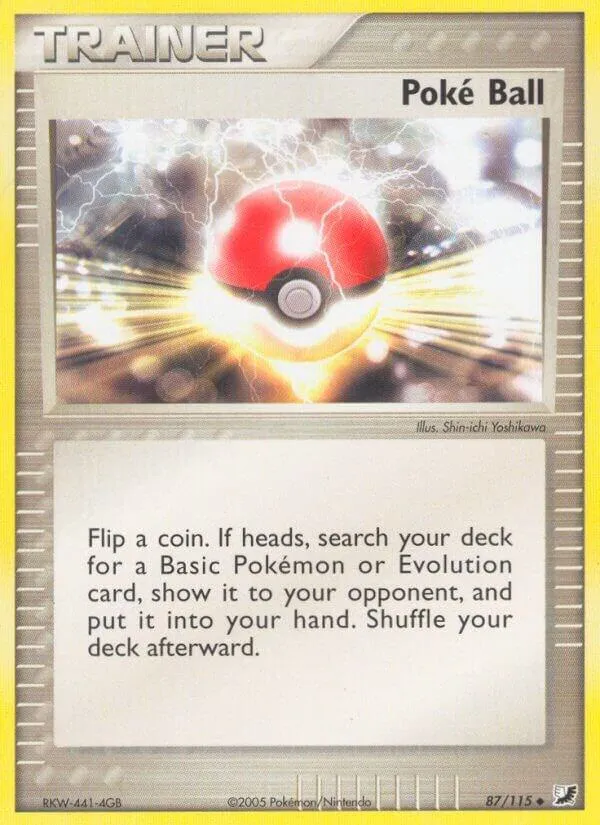 EX Unseen Forces 영어판 Poké Ball 87 카드 앞면