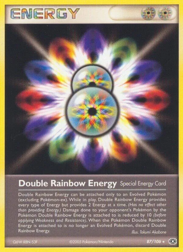 EX Emerald 영어판 Double Rainbow Energy 87 카드 앞면