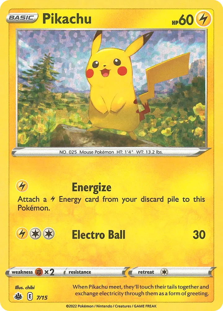 McDonald's Collection 2022 英語版 Pikachu 7 カード表面