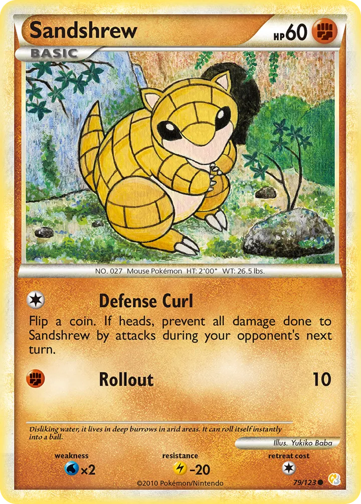 HeartGold & SoulSilver 英語版 Sandshrew 79 カード表面