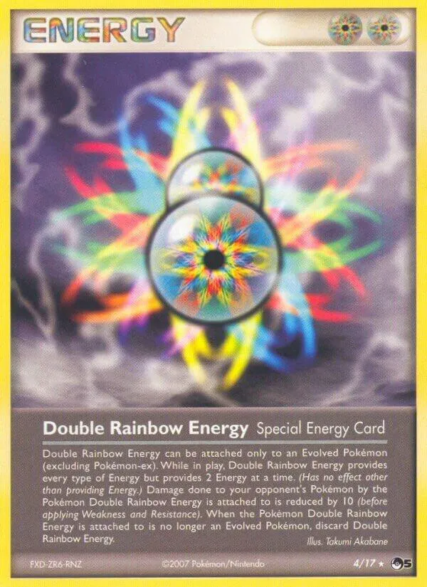 POP Series 5 영어판 Double Rainbow Energy 4 카드 앞면