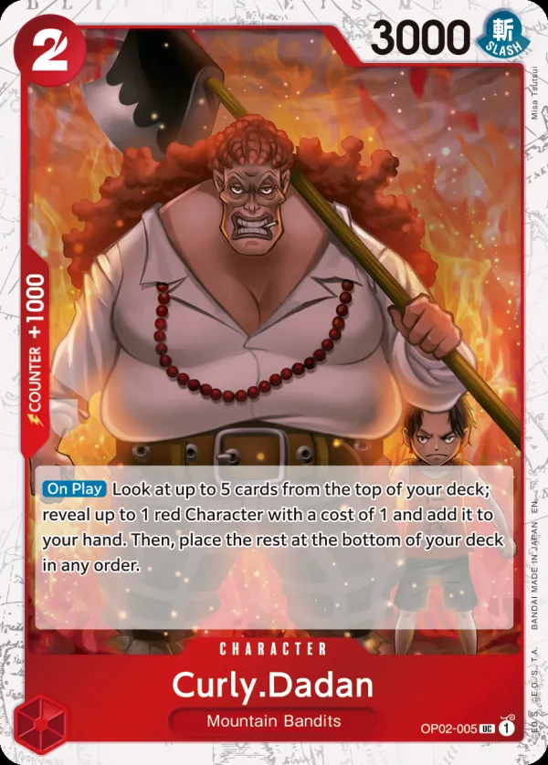 Paramount War 영어판 Curly.Dadan OP02-005 · 패럴렐 카드 앞면