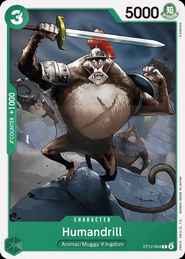 Zoro and Sanji 영어판 Humandrill ST12-004 카드 앞면