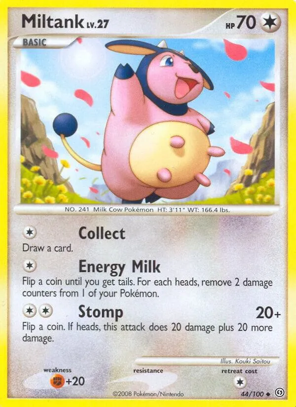 Diamond & Pearl—Stormfront 영어판 Miltank 44 카드 앞면