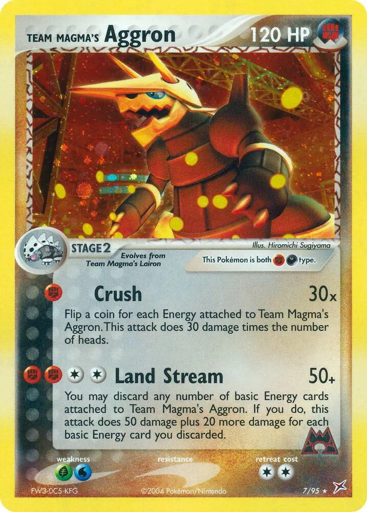 EX Team Magma vs Team Aqua 英語版 Team Magma's Aggron 7 カード表面