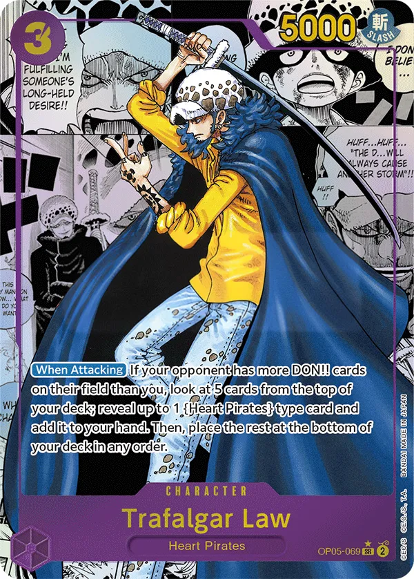 Awakening of the New Era 영어판 Trafalgar Law OP05-069 · 패럴렐 2 카드 앞면