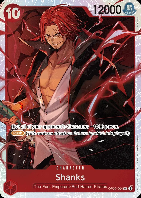 Emperors in the New World 英語版 Shanks OP09-004 カード表面