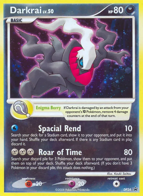 Front of Darkrai DP24, DP Black Star Promos English
