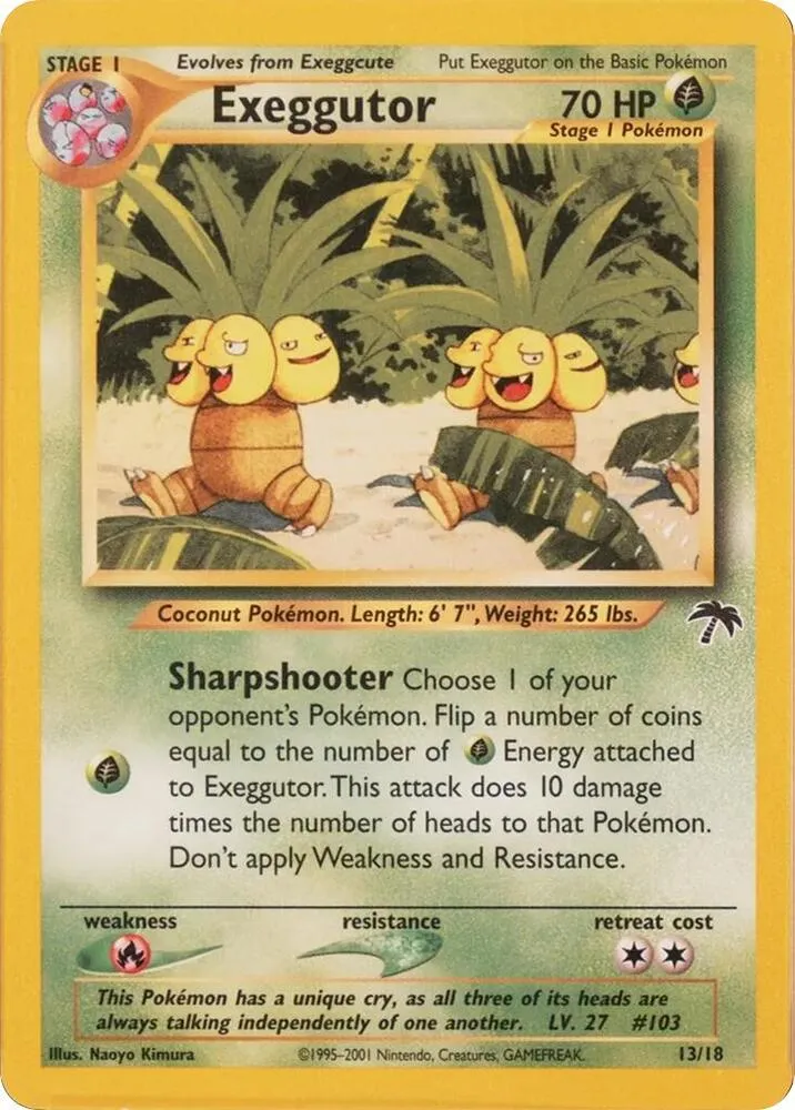 Southern Islands 英語版 Exeggutor 13 カード表面