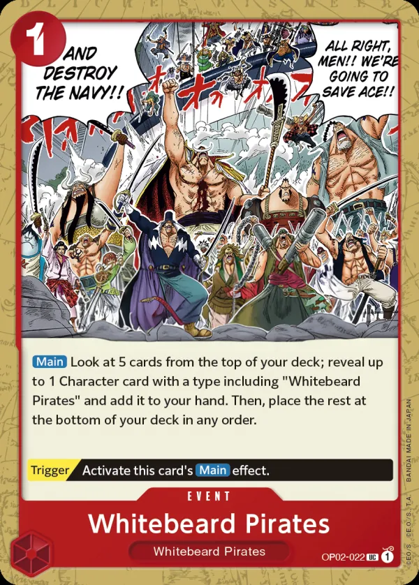 Paramount War 영어판 Whitebeard Pirates OP02-022 카드 앞면