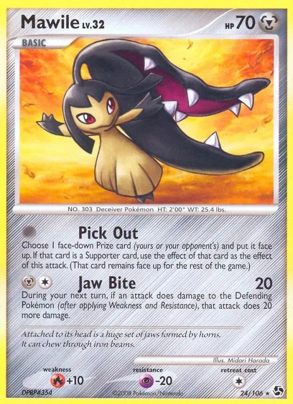 Diamond & Pearl—Great Encounters 영어판 Mawile 24 카드 앞면