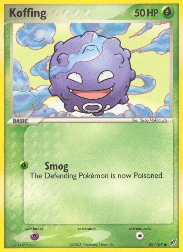 EX Deoxys 영어판 Koffing 62 카드 앞면