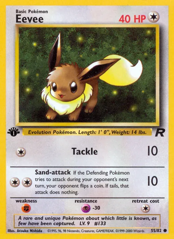 Team Rocket 영어판 Eevee 55 카드 앞면