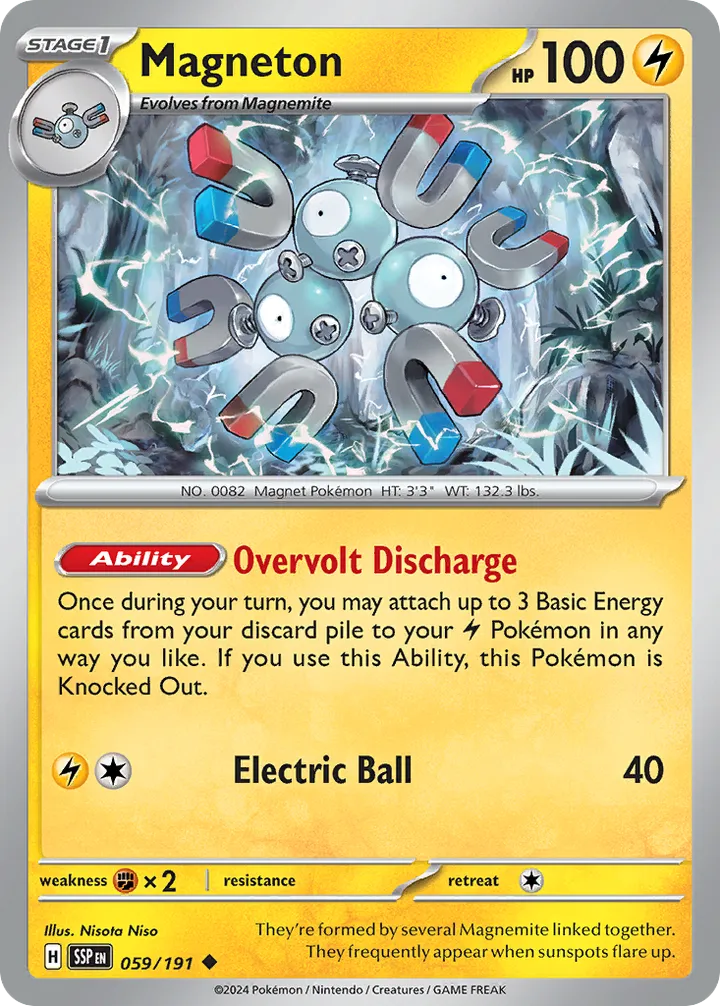 Scarlet & Violet—Surging Sparks 영어판 Magneton 59 카드 앞면