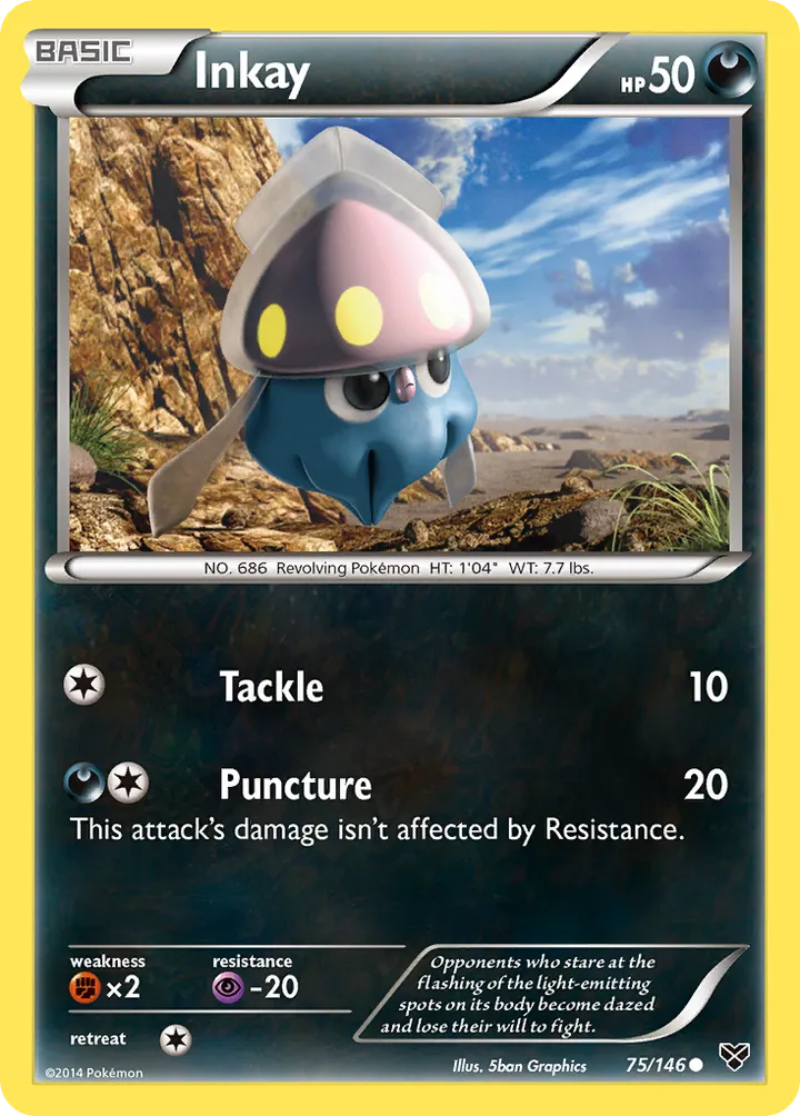 XY 英語版 Inkay 75 カード表面