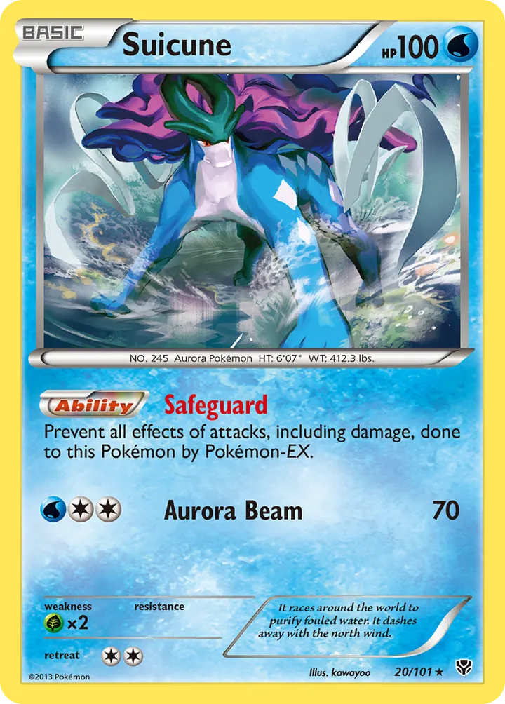 Black & White—Plasma Blast 英語版 Suicune 20 カード表面