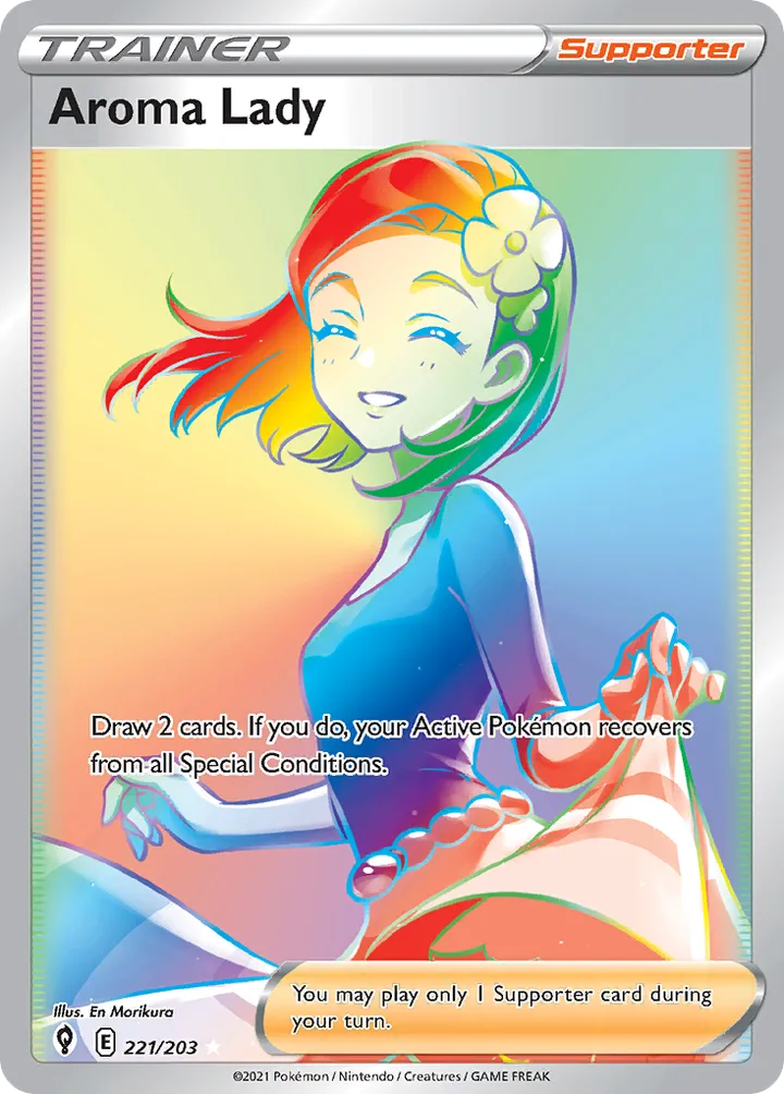 Sword & Shield—Evolving Skies 英語版 Aroma Lady 221 カード表面