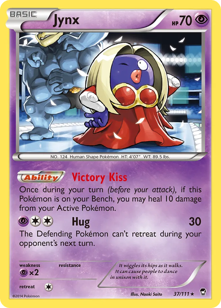 XY—Furious Fists 英語版 Jynx 37 カード表面