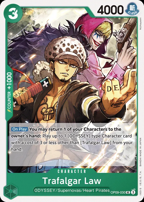Emperors in the New World 英語版 Trafalgar Law OP09-030 カード表面