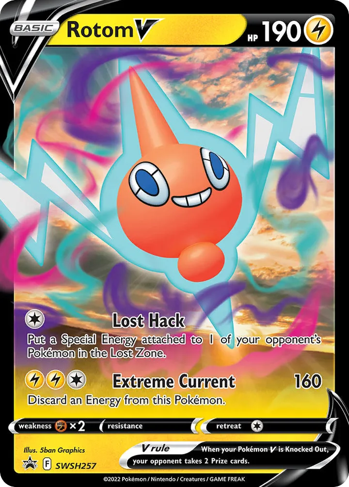 SWSH Black Star Promos 영어판 Rotom V SWSH257 카드 앞면