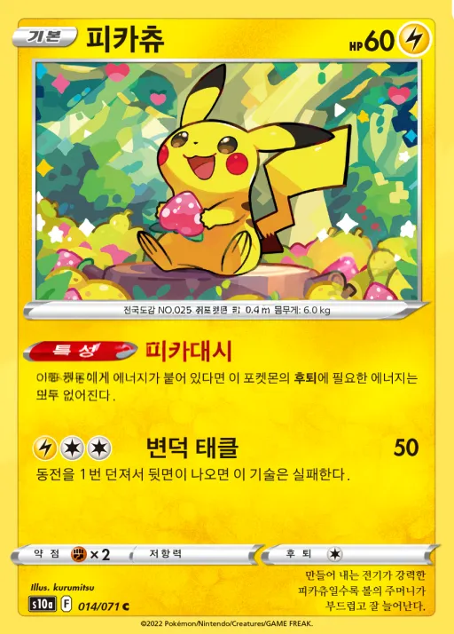 Front of 피카츄 14, 다크판타스마 Korean