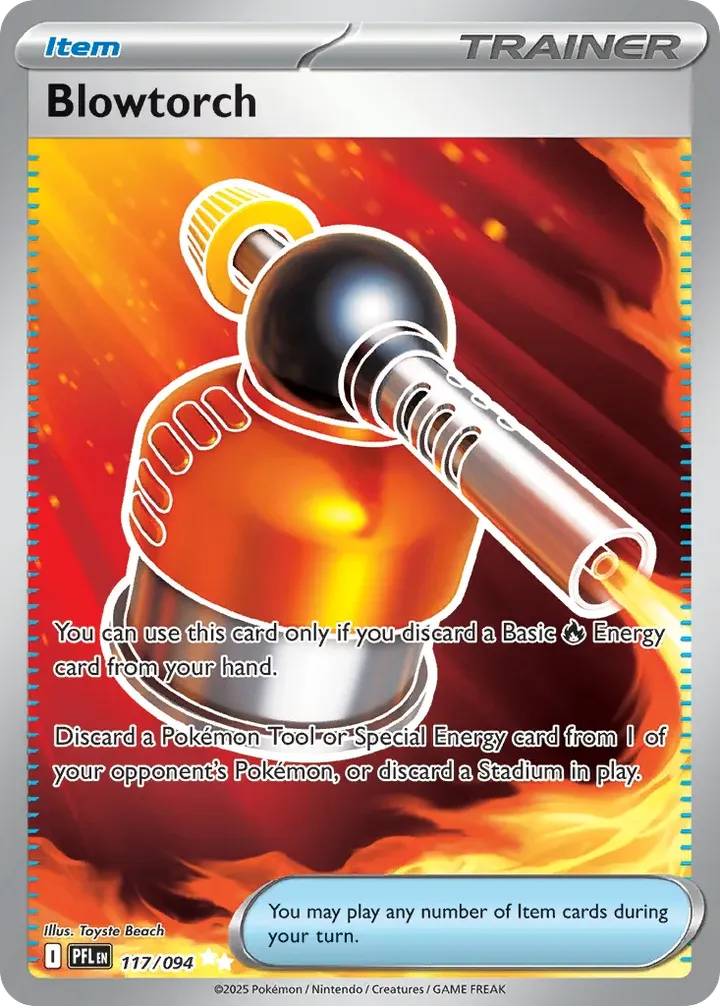 Mega Evolution—Phantasmal Flames 英語版 Blowtorch 117 カード表面