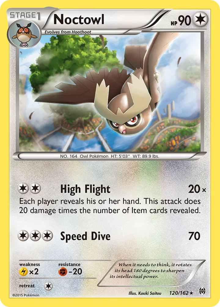 XY—BREAKthrough 英語版 Noctowl 120 カード表面