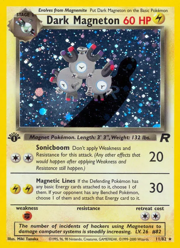 Team Rocket 영어판 Dark Magneton 11 카드 앞면